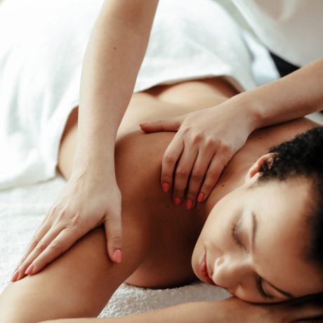 Beauty and body care. Woman in SPA salon